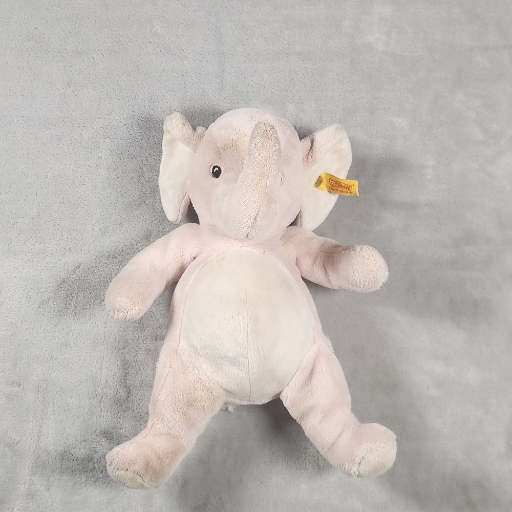 Steiff Pink Elephant Soft Plush Toy 8.5-11"